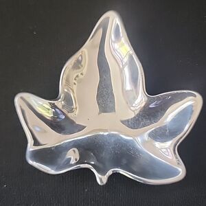 Hoselton Aluminum Sculpture Maple Leaf Canada Signed Numbered Trinket Ring Dish